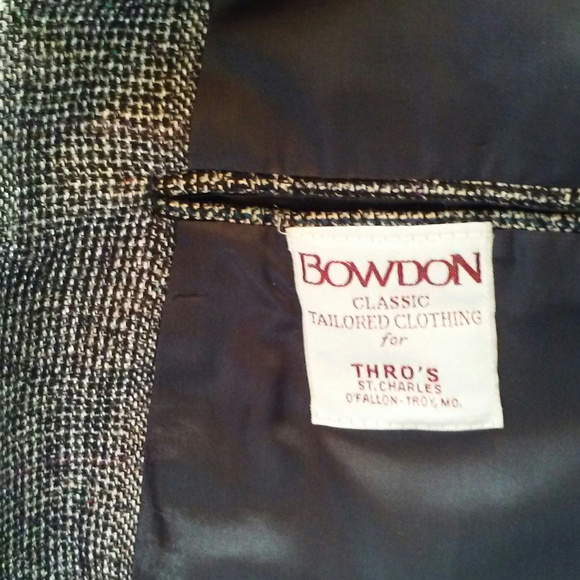 Bowdon sport coat Gray grey ~44R Vintage - Picture 3 of 7